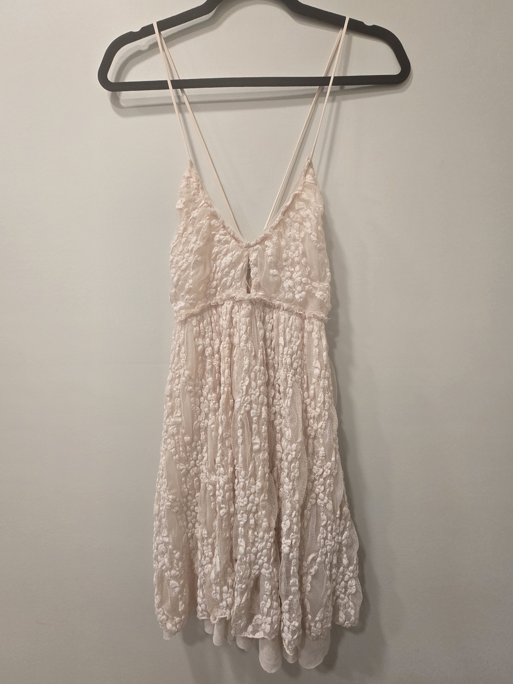 Free People Intimately Strappy Lace Mini Dress Blush Pink Size S Small